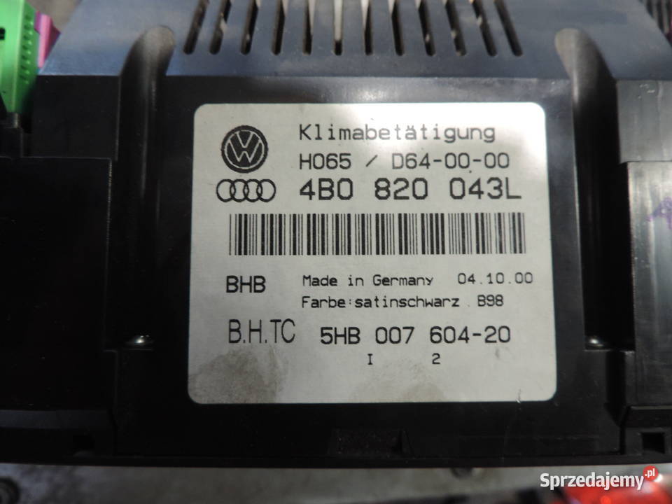 PANEL NAWIEWU KLIMATYZACJI 4B0820043L AUDI A6 C5