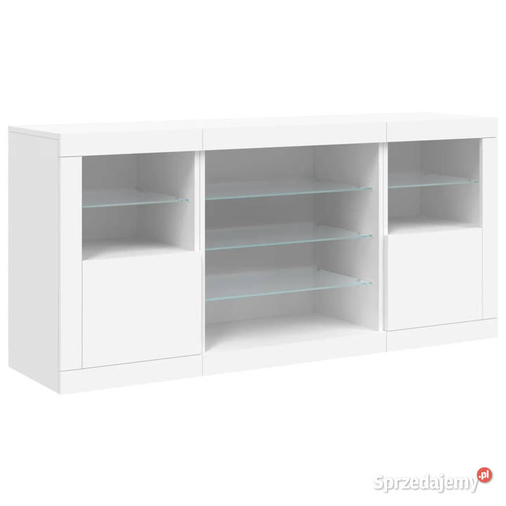 Szafka z oświetleniem LED biała 1425x37x67 Warszawa