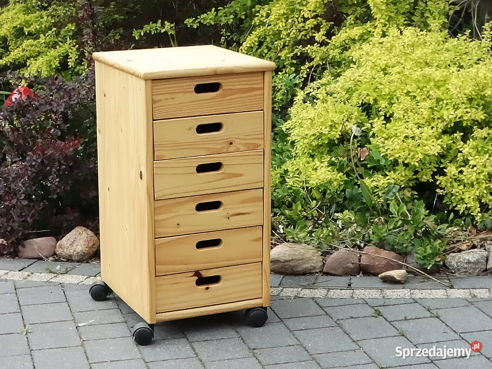 Drewniana szafka IKEA sosna 6 szuflad na kółkach Biłgoraj