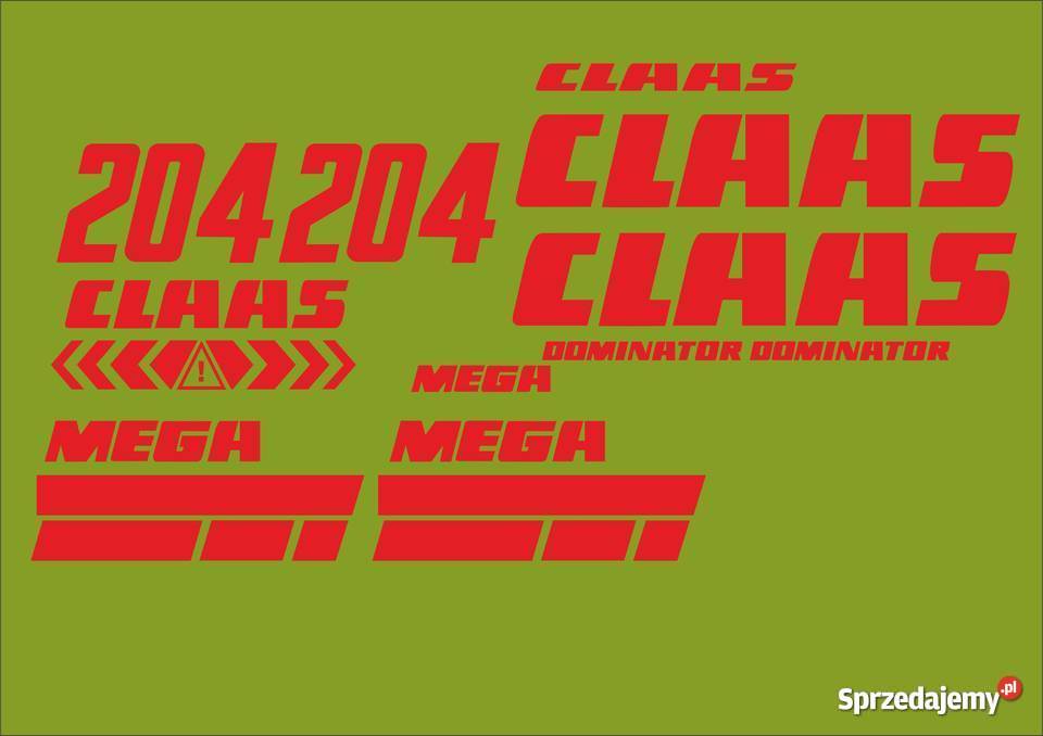 naklejki claas dominator 204 mega Jeżewo sprzedam