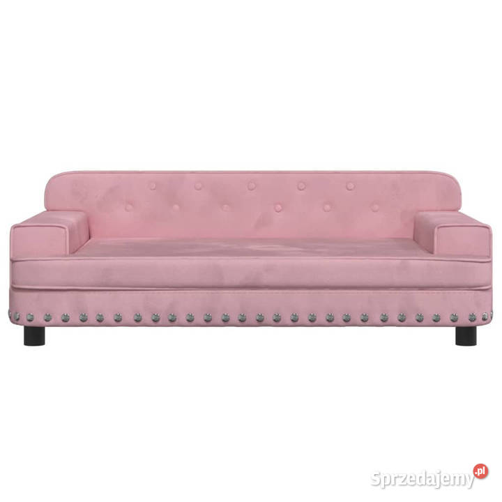 Sofa dzieci różowa 90x53x30 aksamit WM3196282 Warszawa