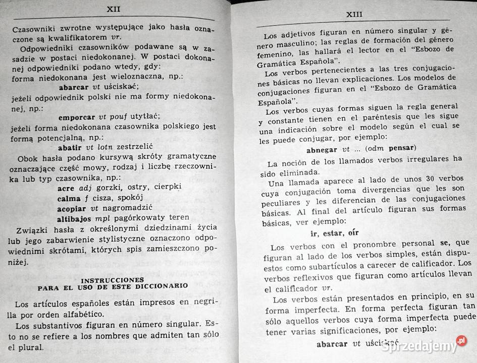 Słownik hiszpańskopolski polskohiszpański lubelskie Chełm