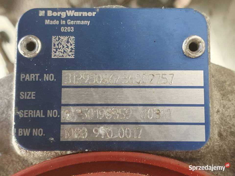 TURBOSPRĘŻARKA Volvo V60 XC60 S80 24 D5 turbo Rudka