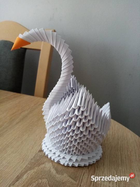Łabędź Biały Origami Modułowe 3D Kwidzyn