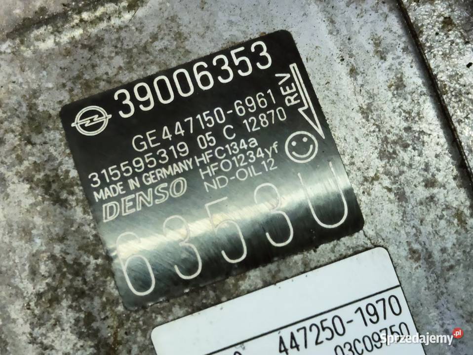 Kompresor Sprężarka Klimatyzacji Opel Corsa E Kompresory klimatyzacji wielkopolskie Pleszew