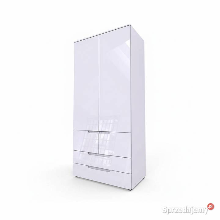 Selene 28 biała szafa 2D połysk