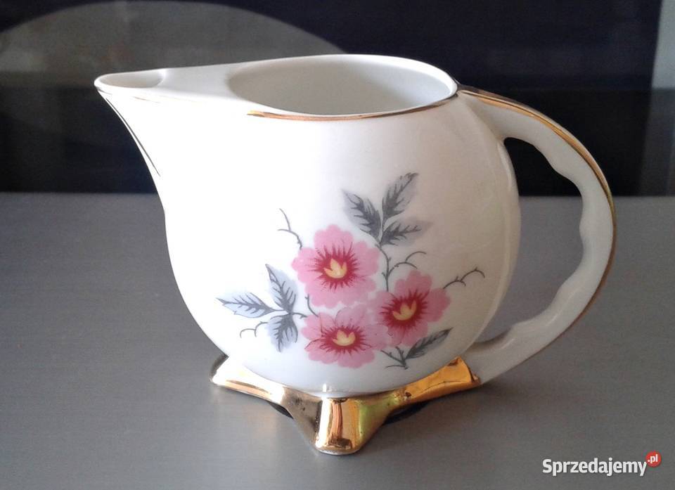 Ćmielów serwis kula Art Deco mlecznik ładny stan Porcelana i szkło
