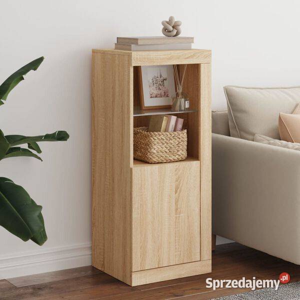 vidaXL Szafka z oświetleniem LED dąb sonoma