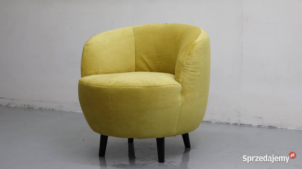 TEA WYGODNY FOTEL kolor cytrynowy obły kształt