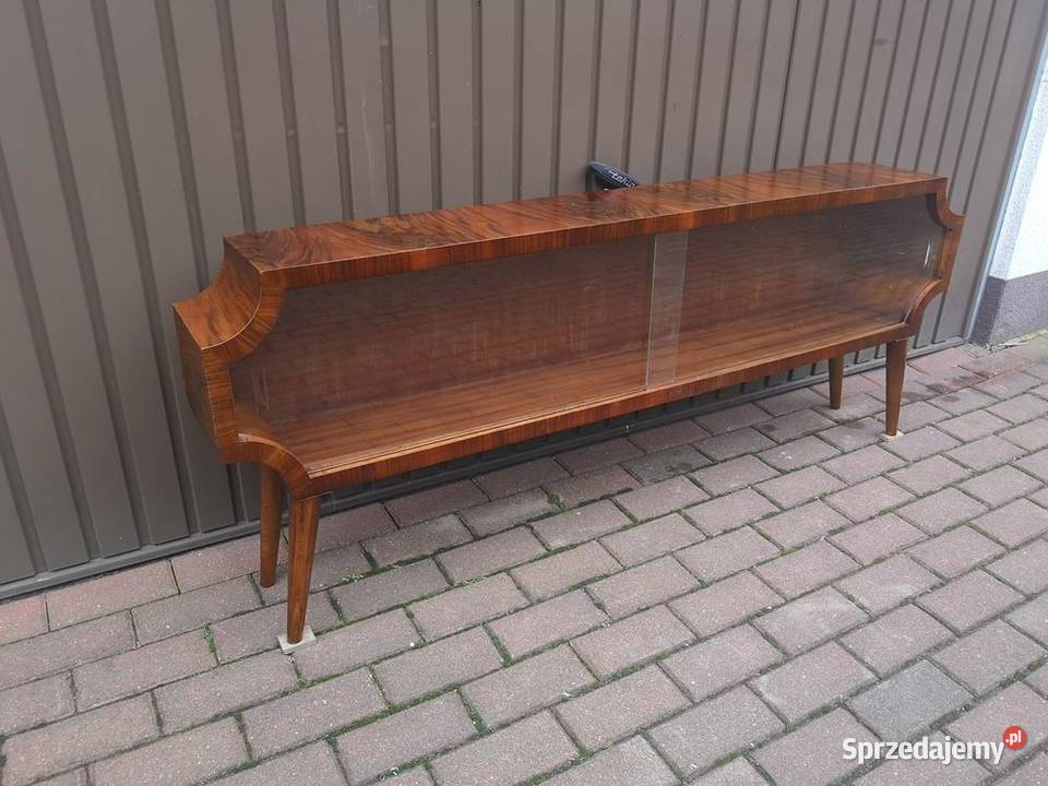 Komoda Niska RTV ARTDECO Unikat Orzech 158 Stara Swarzędz