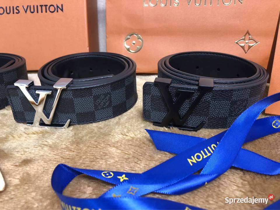 Pasek Louis Vuitton ebene szachownica 80125 niebieski Warszawa