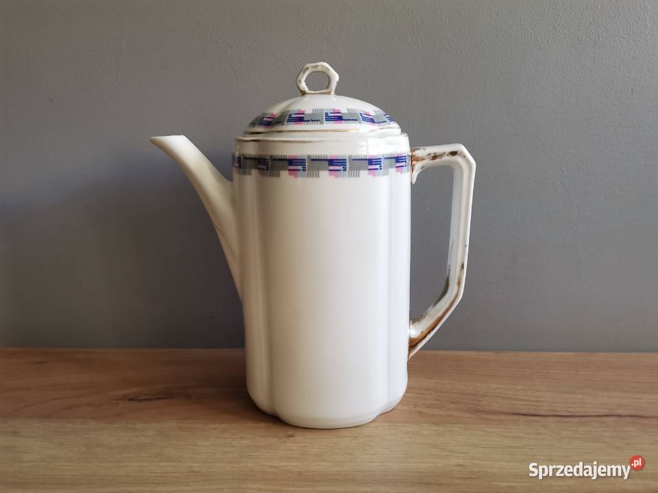 Stary przedwojenny dzbanek porcelana Art Deco Siemianowice Śląskie