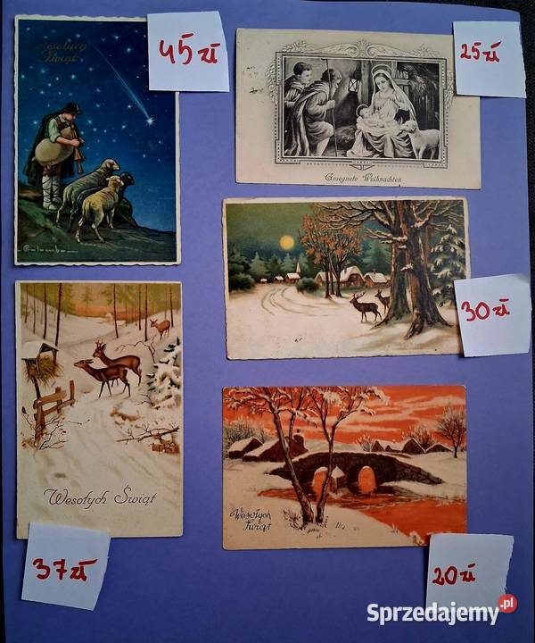 Stare kartki świąteczne Pocztówki i karty telefoniczne Hrubieszów