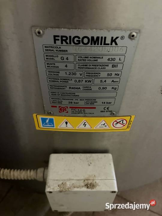 Zbiornik na mleko
