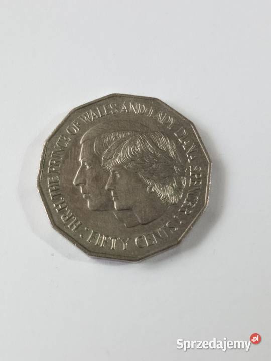 Okolicznościowe 50 centów Australia 1981r Numizmatyka Świdnica