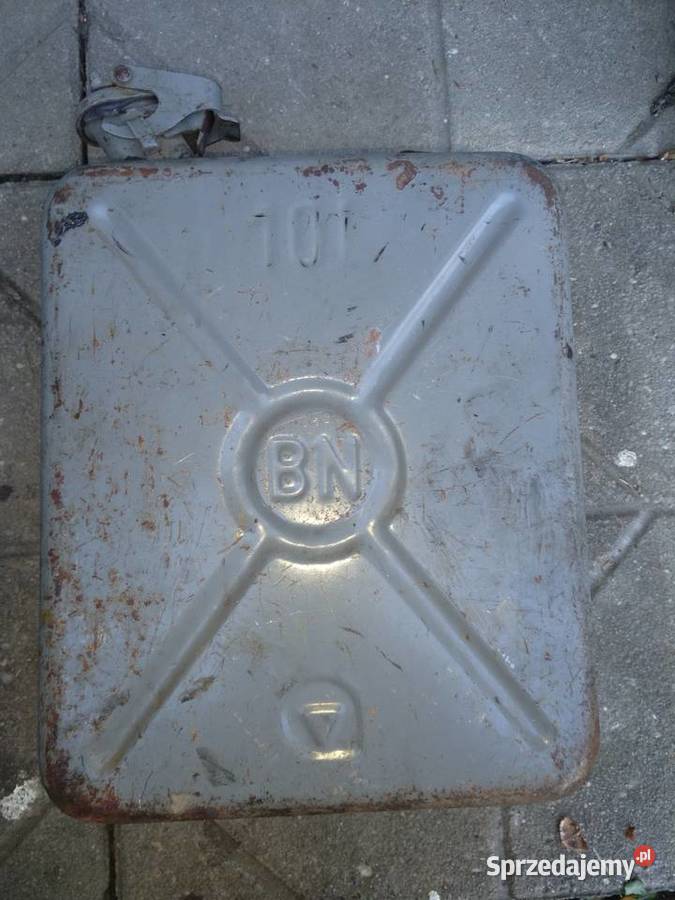 Kanister stary 10l z lejkiem z prl Bielsko-Biała