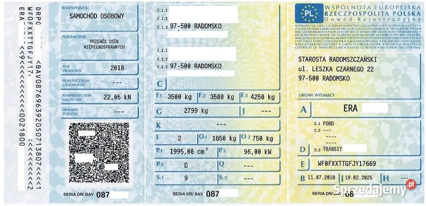 L3H3 WYSOKI9 OSOBOWYWINDA NA WÓZKI nieuszkodzony