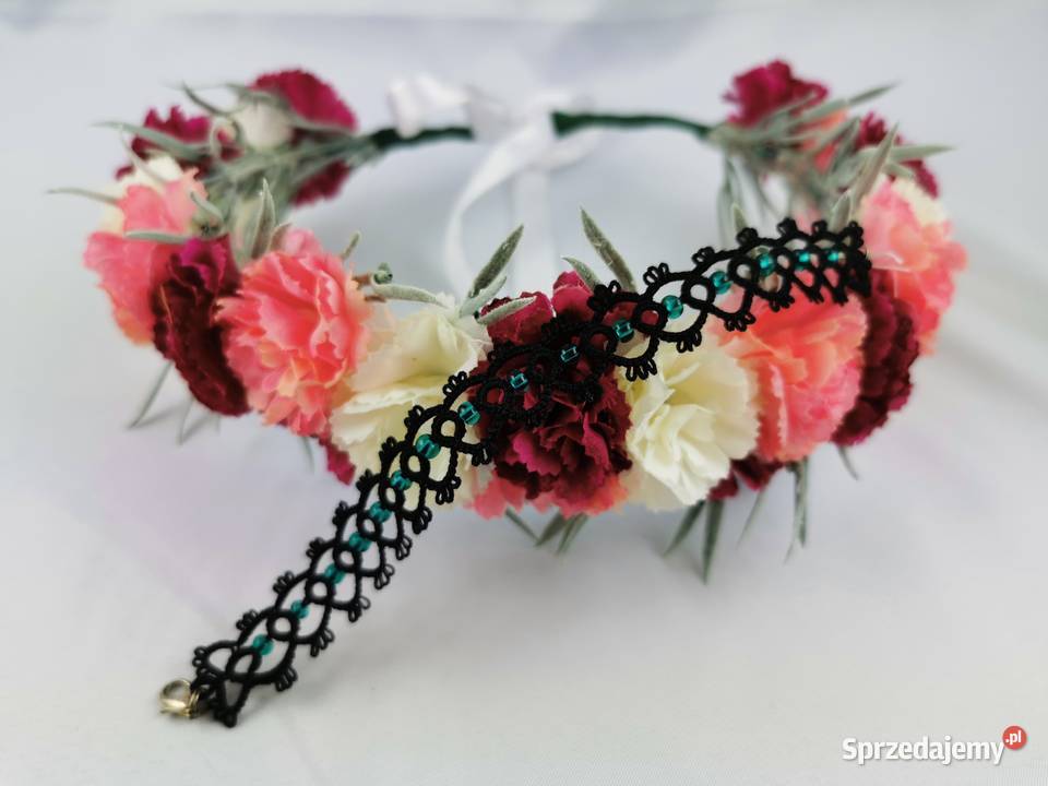 Bransoletka frywolitkowa Ozdoby Wiśniowa sprzedam
