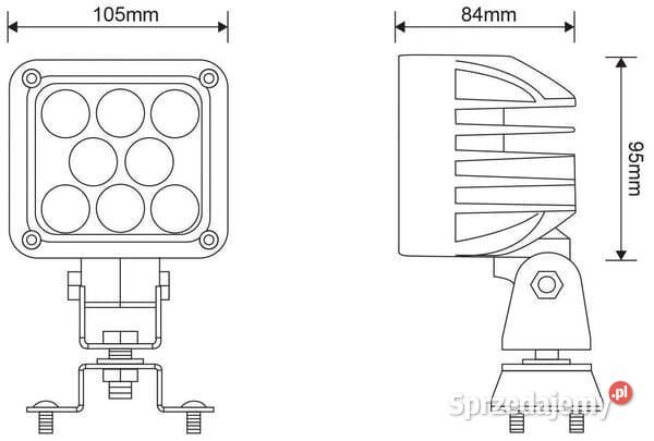 Lampa robocza LED kwadratowa 24W 1920 lm światło Kamionna