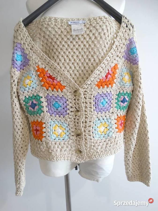 Sweter Kardigan Szydełkowy Handmade Crochet Łomża