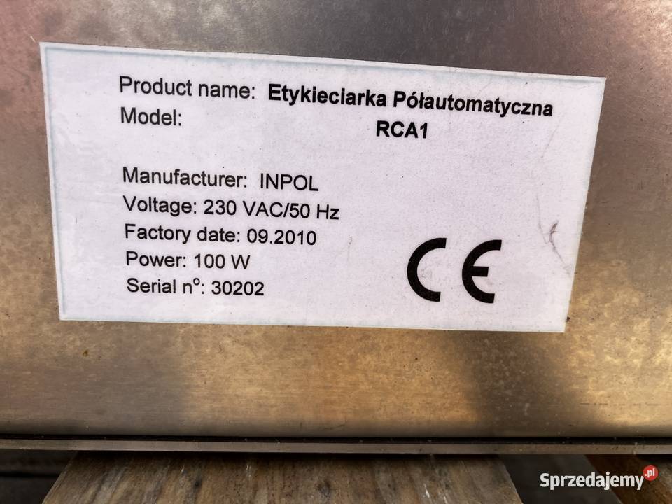 Etykieciarka półautomatyczna Kokanin sprzedam