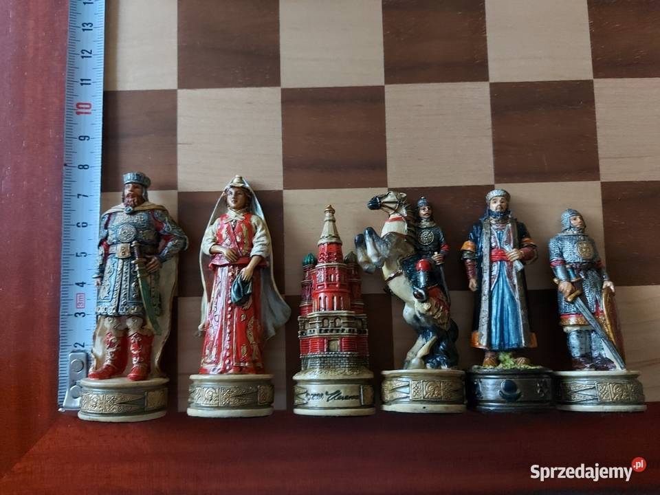 Szachy z żywicy marmurkowej 35x35 Wiek od 4