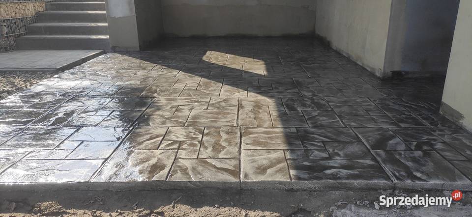 Beton stemplowany tarasy schody filary cokoly Gliwice