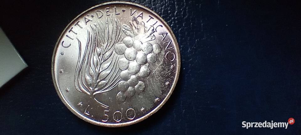 Stare monety 500 lir 1972 Watykan srebro Lesko