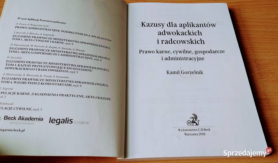 Kazusy aplikantów radcowskich i adwokackich Gdańsk