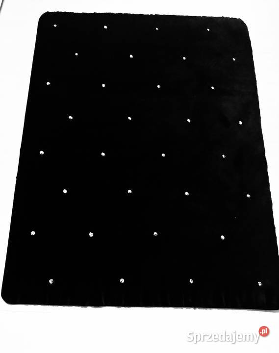 Czarny dywan 140x200 glamour z kryształkami duży Nowy Sącz