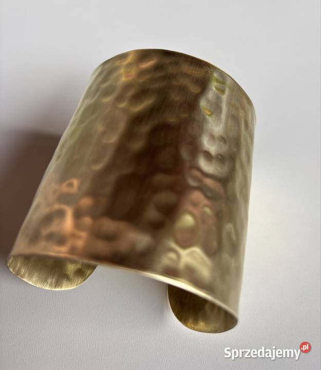 Szeroka młotkowana bransoletka Bransoletki kujawsko-pomorskie