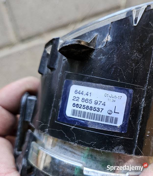OPEL INSIGNIA A HALOGEN LEWY PRZÓD 22865974 Lampy przeciwmgielne Międzychód