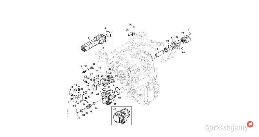 John Deere 9470RX Pompa RE586666 Układ Jastrzębniki