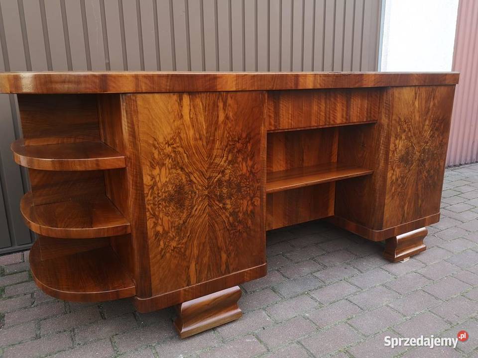 Biurko ARTDECO Unikat Orzech Zgrabne Stare Antyk Swarzędz sprzedam