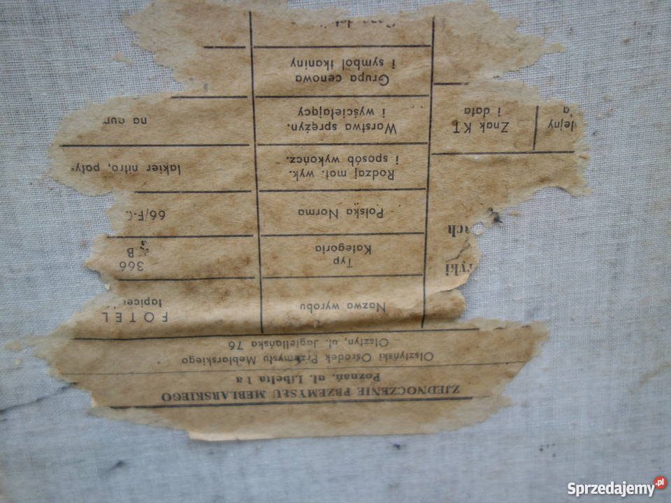 Fotel Chierowskiego 366 PRL do renowacji Tarnowskie Góry