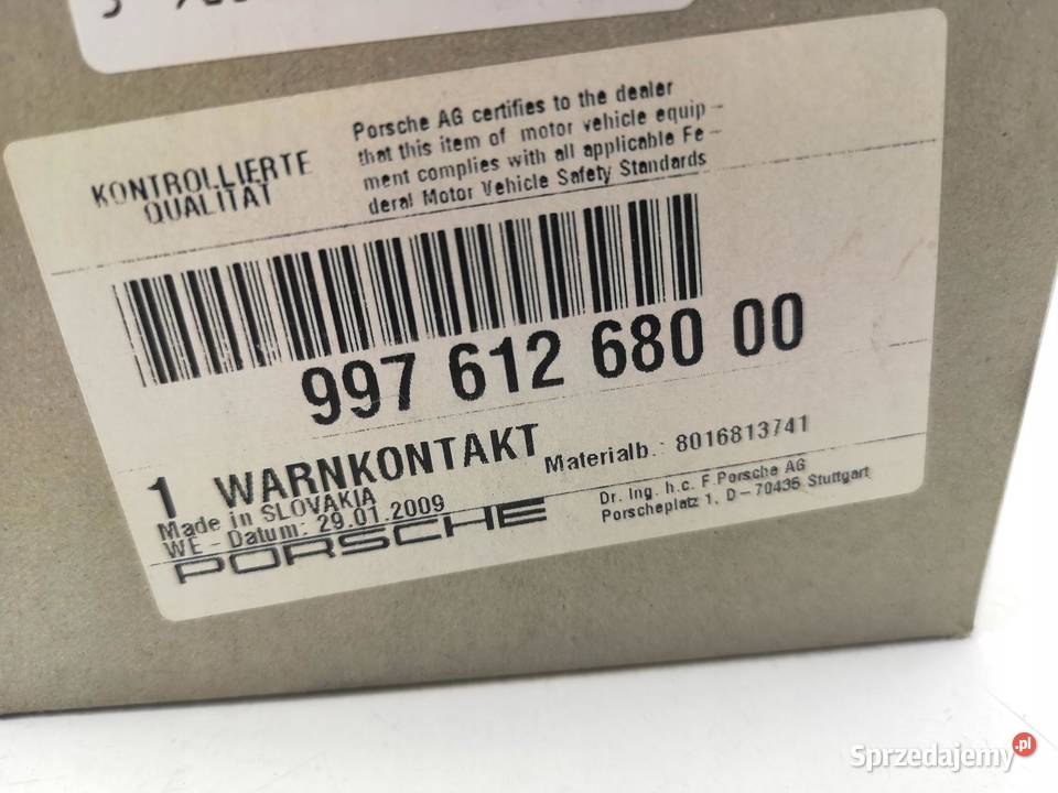 CZUJNIK ZUŻYCIA KLOCKÓW PRZÓD PORSCHE 911 0412 osobowe lubelskie