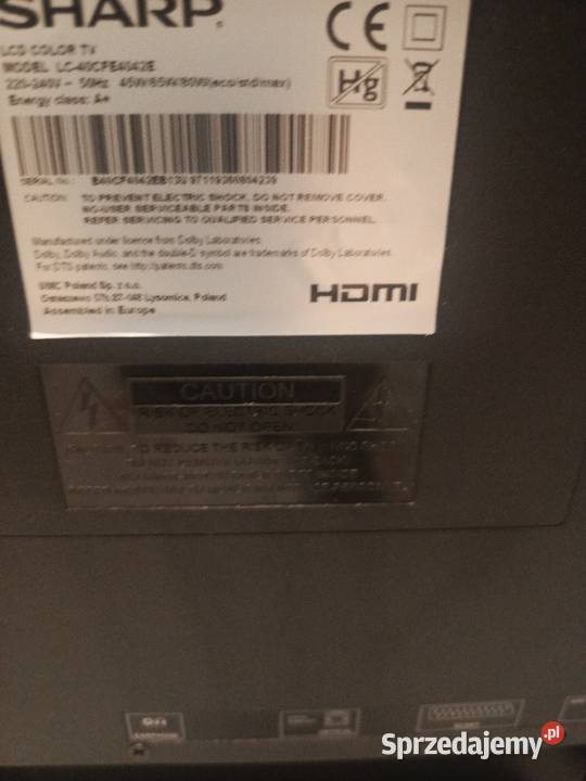 Telewizor LCD Sharp 40 40cale Lębork
