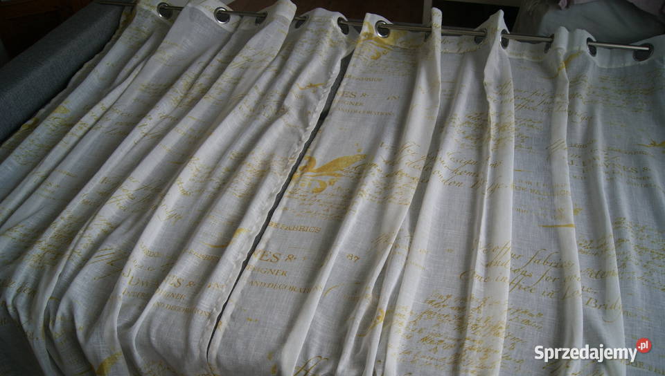 Firany shabby chic napisy przelotki Piękne dolnośląskie Dobroszyce
