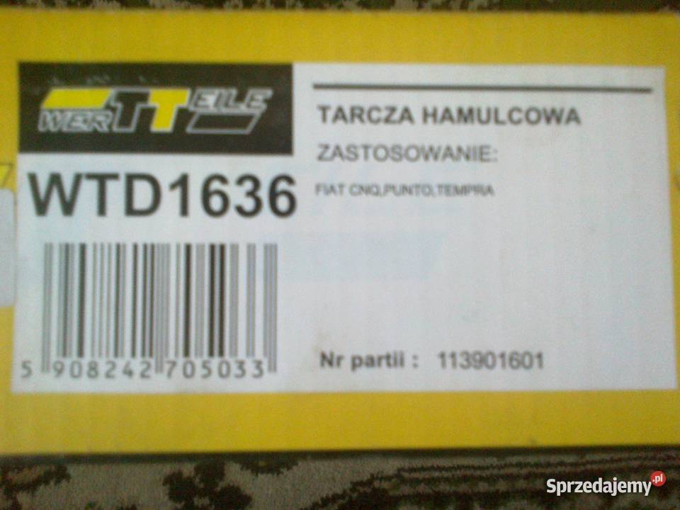 Fiat punto tarcze hamulcowe nowe osobowe Pozostałe Dąbie
