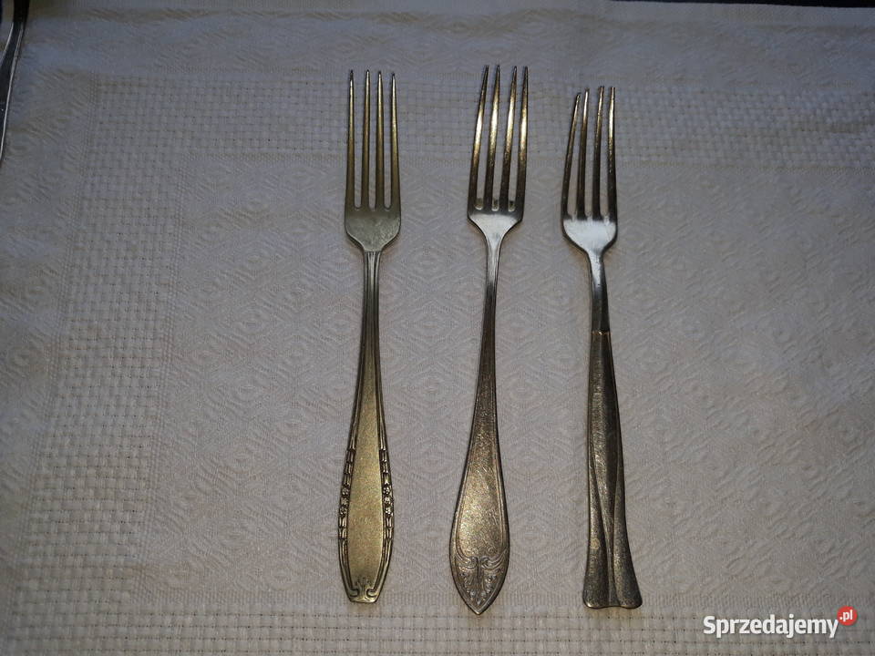 widelce posrebrzane zdobione antyk cudo