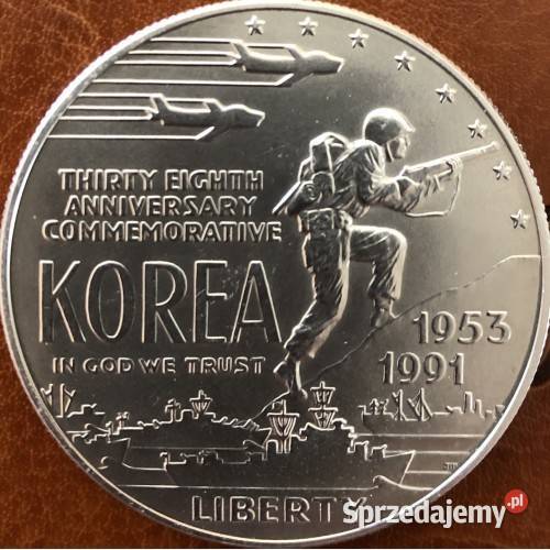MONETA USA One Dollar 1991 P Wojna Koreańska St Numizmatyka Warszawa