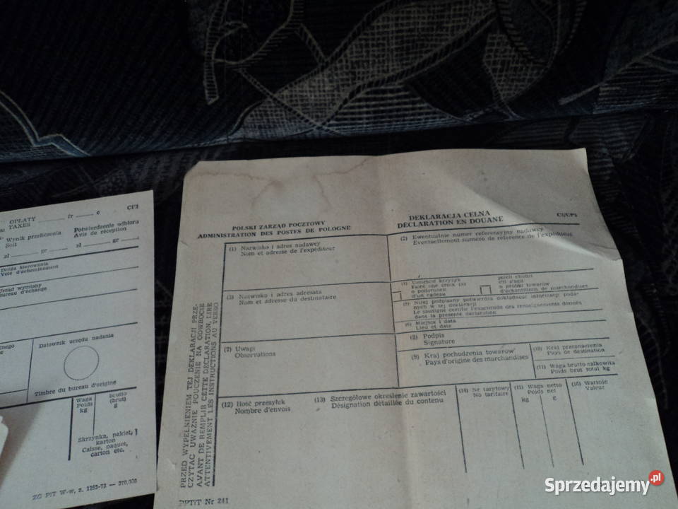 PRL stare blankiety druków paszportowych celnych Nowy Sącz sprzedam
