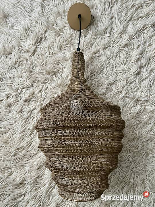 Lampa wisząca mosiężna siatka kokon Nest cocoon Oświetlenie mazowieckie Warszawa