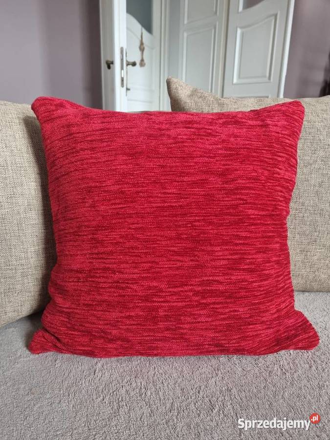 Czerwona poduszka dekoracyjna 40x40 Nowa czerwony mazowieckie