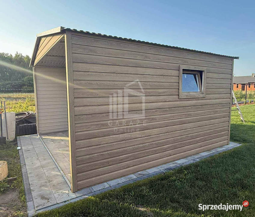 Schowek domek ogrodowy 4x3m brama dwuskrzydłowa Konin