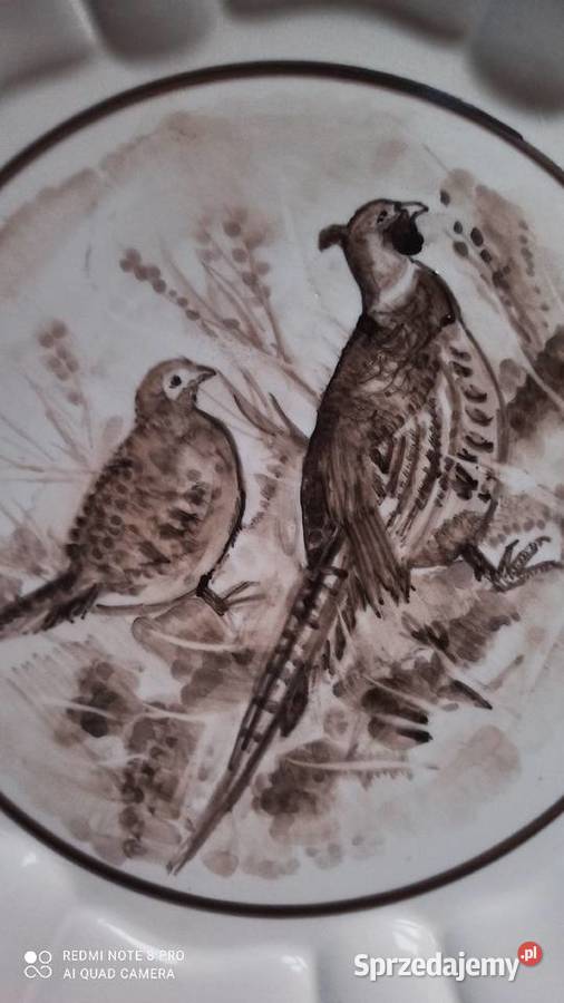 Patera Kuropatwy Z dedykacją Z tyłu patery Gruba Gdańsk sprzedam