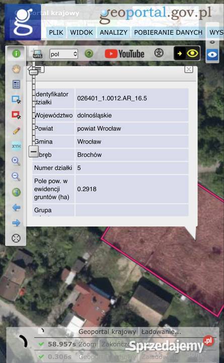 Wrocław Brochów Dom 230m2 działka 2 210 m2 asfalt dolnośląskie