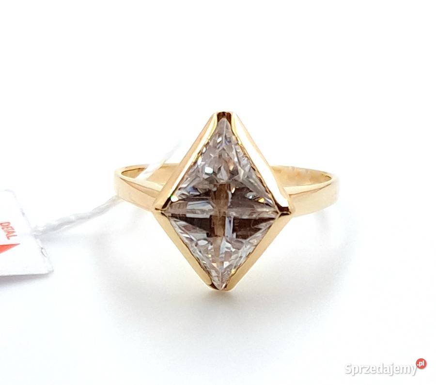 Pierścionek r16 Złoty pr585 Nowoczesny Z890 Poznań