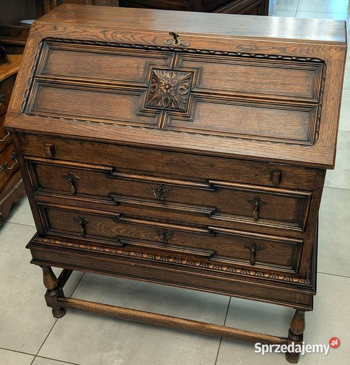 piękny dębowy sekretarzyksklep Dąbrowa Górnicza sprzedam