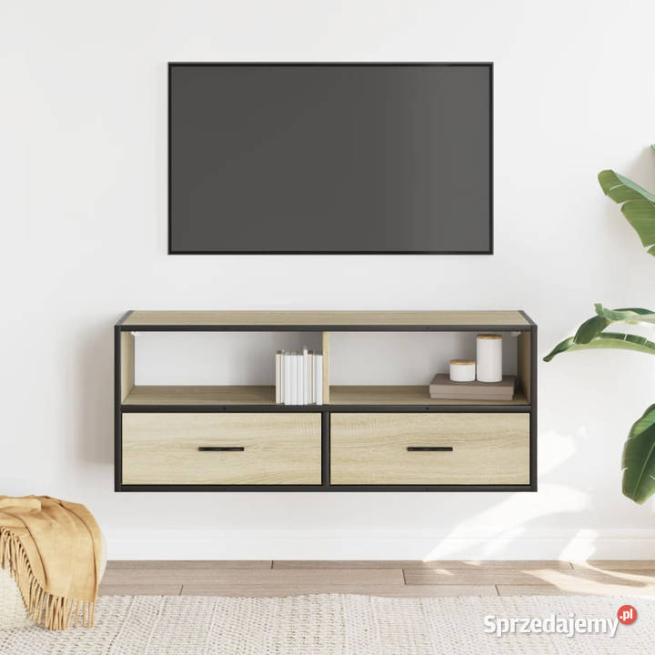Szafka pod telewizor dąb sonoma 100x31x395